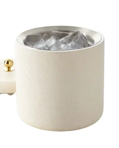 AERIN Faux Shagreen Ice Bucket, Chocolate | Thumbnail 1