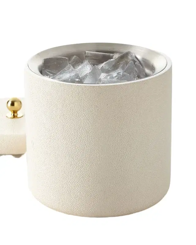 AERIN Faux Shagreen Ice Bucket, Chocolate