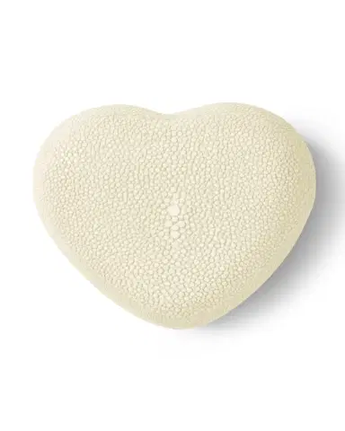 AERIN Dove Heart-Shaped Faux Shagreen Decorative Box | Thumbnail 2