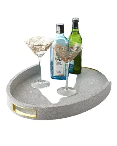 AERIN Modern Faux Shagreen Cocktail Tray | Thumbnail 1