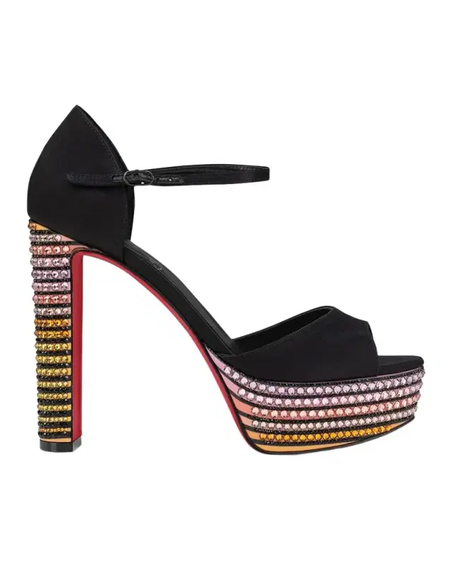 Sandaloo Strass Red Sole Platform Sandals