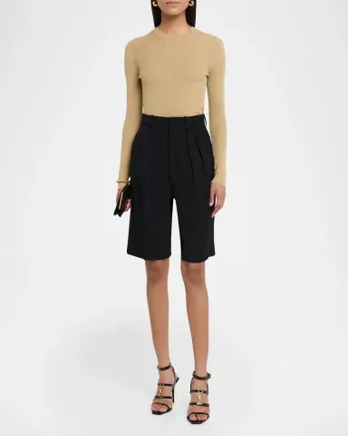 Saint Laurent Rib-Knit Crewneck Sweater | Thumbnail 2