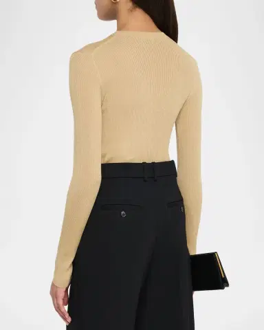 Saint Laurent Rib-Knit Crewneck Sweater | Thumbnail 3