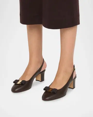 Ferragamo 55mm Vetty Leather Slingback Pumps | Thumbnail 2