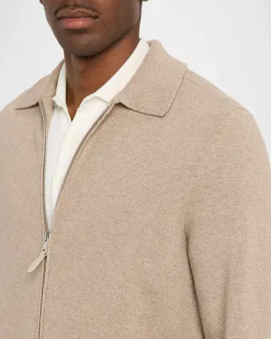 dunhill Men 's Cotton and Cashmere Full-Zip Blouson | Thumbnail 4