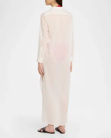 Nili Lotan Mina Cotton Maxi Shirtdress | Thumbnail 3