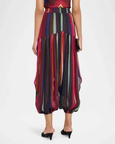 Christopher John Rogers Louie Stripe Plisse Balloon-Leg Pants | Thumbnail 3 Christopher John Rogers Louie Stripe Plisse Balloon-Leg Pants | Thumbnail 3