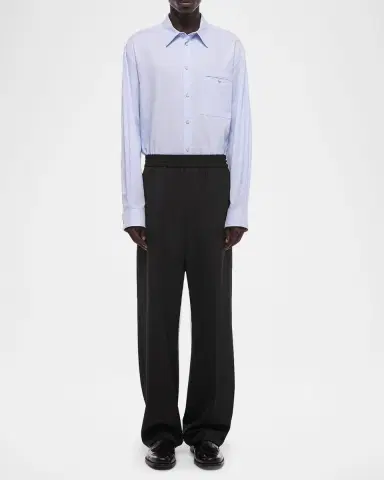 Helmut Lang Men's HL001 Wool Pull-On Trousers | Thumbnail 2 Helmut Lang Men's HL001 Wool Pull-On Trousers | Thumbnail 2