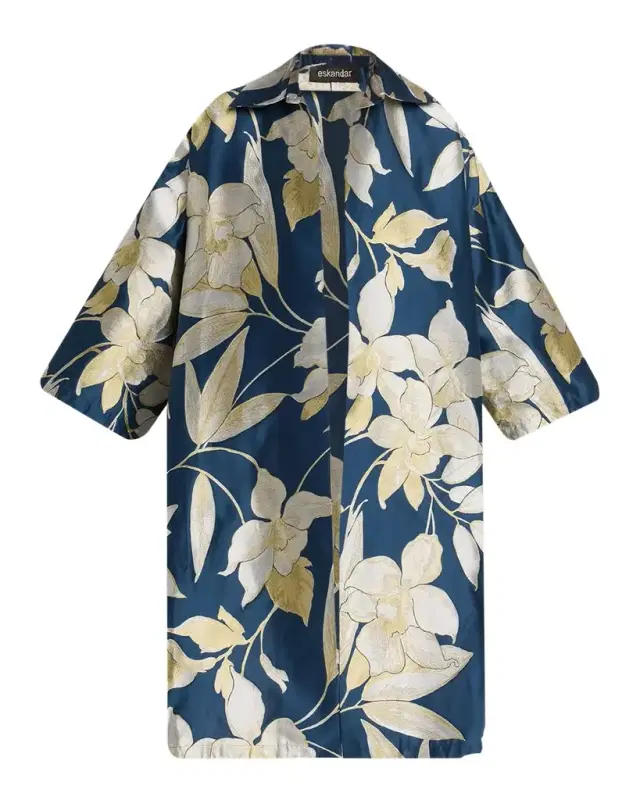 Sloped-Shoulder Wide A-Line Open Jacket