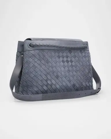 Bottega Veneta Men's Andiamo Intrecciato Suede Messenger Bag | Thumbnail 3 Bottega Veneta Men's Andiamo Intrecciato Suede Messenger Bag | Thumbnail 3