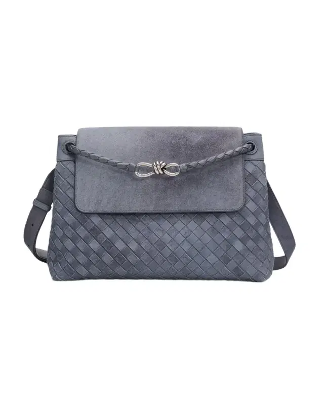 Men's Andiamo Intrecciato Suede Messenger Bag