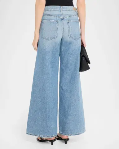 LE JEAN Joss Wide-Leg Frayed Jeans | Thumbnail 2