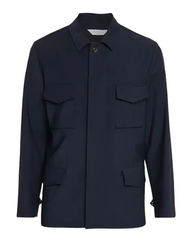 Boglioli Men 's Wool Flap-Pocket Field Jacket