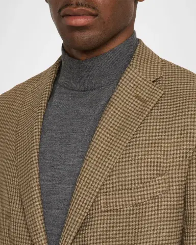 Boglioli Men 's Wool Gingham Single-Breasted Sport Coat | Thumbnail 5