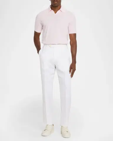 Boglioli Men's Cotton Knit Johnny Collar Polo Shirt | Thumbnail 2