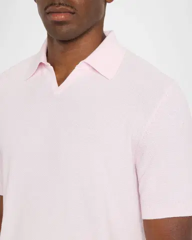 Boglioli Men's Cotton Knit Johnny Collar Polo Shirt | Thumbnail 5