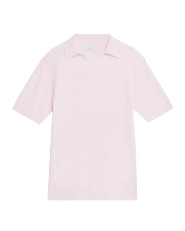 Boglioli Men's Cotton Knit Johnny Collar Polo Shirt