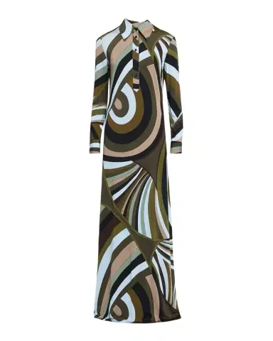 PUCCI Iride-Print Jersey Long-Sleeve Maxi Shirtdress | Thumbnail 1 PUCCI Iride-Print Jersey Long-Sleeve Maxi Shirtdress | Thumbnail 1