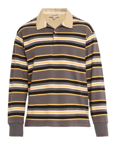 Sanderlak Men's Rugby Striped Polo Shirt | Thumbnail 1 Sanderlak Men's Rugby Striped Polo Shirt | Thumbnail 1