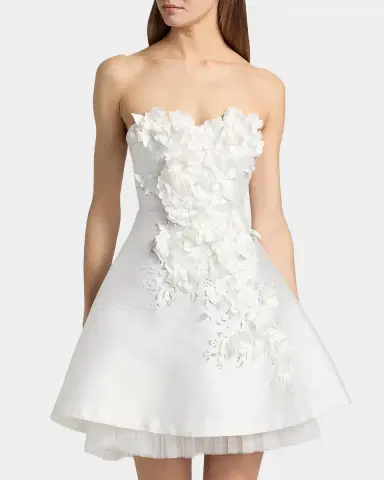 BADGLEY MISCHKA Flower Applique A-Line Mini Dress | Thumbnail 4 BADGLEY MISCHKA Flower Applique A-Line Mini Dress | Thumbnail 4