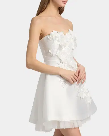 BADGLEY MISCHKA Flower Applique A-Line Mini Dress | Thumbnail 7 BADGLEY MISCHKA Flower Applique A-Line Mini Dress | Thumbnail 7