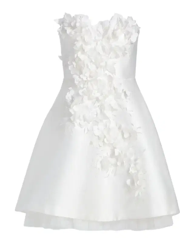 Badgley Mischka Flower Applique A-Line Mini Dress
