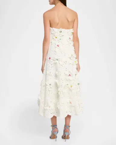 BADGLEY MISCHKA Cutout Floral Applique Scuba Midi Dress | Thumbnail 3
