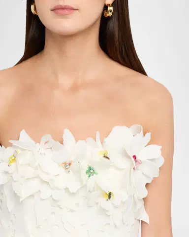 BADGLEY MISCHKA Cutout Floral Applique Scuba Midi Dress | Thumbnail 5
