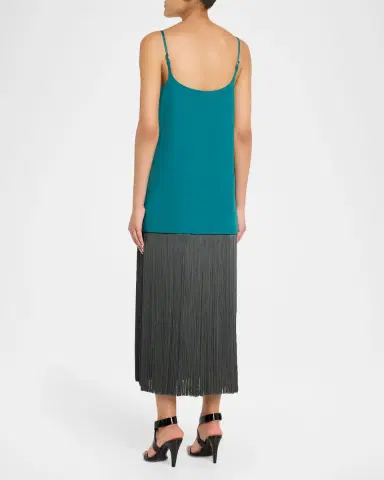 Alaïa Fringe Poplin Maxi Slip Dress | Thumbnail 3 Alaïa Fringe Poplin Maxi Slip Dress | Thumbnail 3