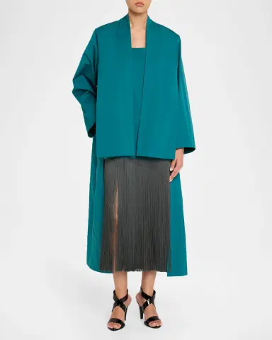 Alaïa Fringe Poplin Maxi Slip Dress | Thumbnail 4 Alaïa Fringe Poplin Maxi Slip Dress | Thumbnail 4