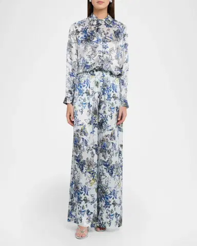 L'AGENCE Lillian Silk Wide-Leg Pants | Thumbnail 2 L'AGENCE Lillian Silk Wide-Leg Pants | Thumbnail 2