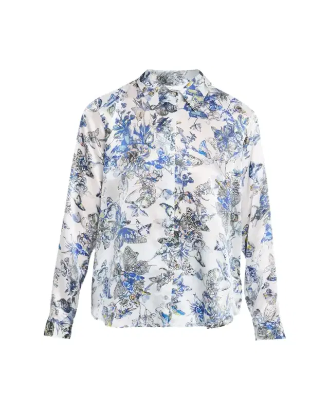L'Agence Tyler Silk Button-Front Blouse