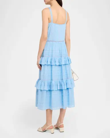 Ramy Brook Daria Embroidered Voile Midi Dress | Thumbnail 2 Ramy Brook Daria Embroidered Voile Midi Dress | Thumbnail 2