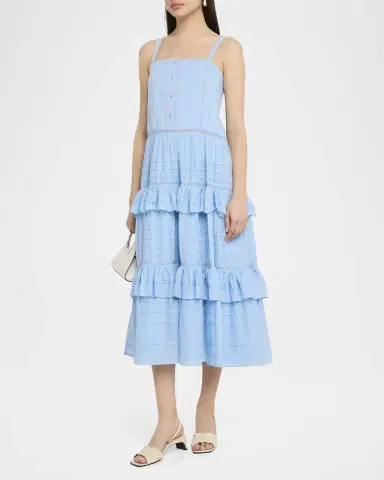 Ramy Brook Daria Embroidered Voile Midi Dress | Thumbnail 3 Ramy Brook Daria Embroidered Voile Midi Dress | Thumbnail 3