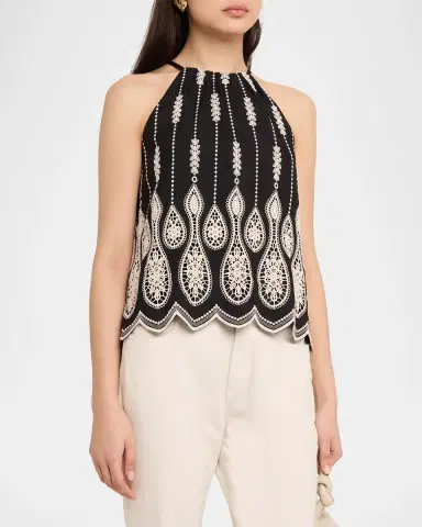 Ramy Brook Selina Embroidered Tank Top | Thumbnail 4 Ramy Brook Selina Embroidered Tank Top | Thumbnail 4