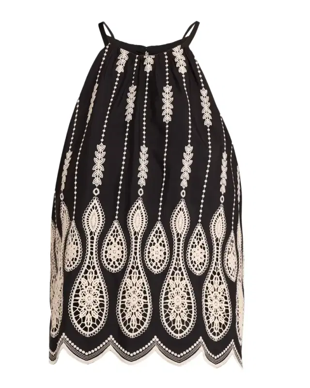 Ramy Brook Selina Embroidered Tank Top
