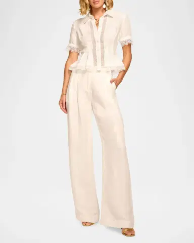 Ramy Brook Oscar Pleated Linen Pants | Thumbnail 2 Ramy Brook Oscar Pleated Linen Pants | Thumbnail 2