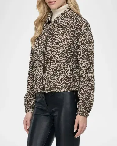 Gorski Metis Leopard-Print Suede Drawstring Jacket | Thumbnail 4
