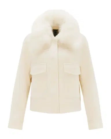 Gorski Cashmere And Wool Jacket With Detachable Goat Shearling Collar | Thumbnail 1 Gorski Cashmere And Wool Jacket With Detachable Goat Shearling Collar | Thumbnail 1