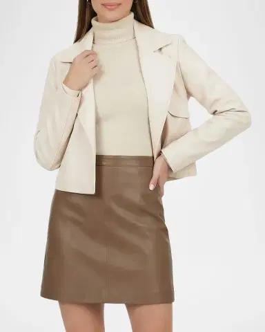 Gorski Select Lamb Leather Open-Front Jacket | Thumbnail 4