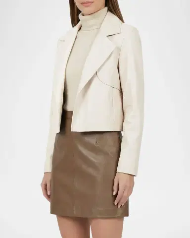Gorski Select Lamb Leather Open-Front Jacket | Thumbnail 5