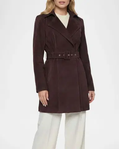 Gorski Metis Suede Belted Trench Coat | Thumbnail 4 Gorski Metis Suede Belted Trench Coat | Thumbnail 4