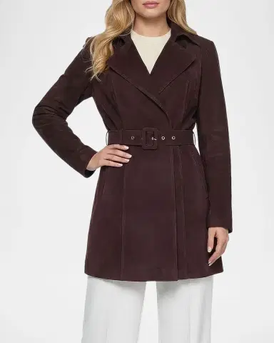 Gorski Metis Suede Belted Trench Coat | Thumbnail 5 Gorski Metis Suede Belted Trench Coat | Thumbnail 5