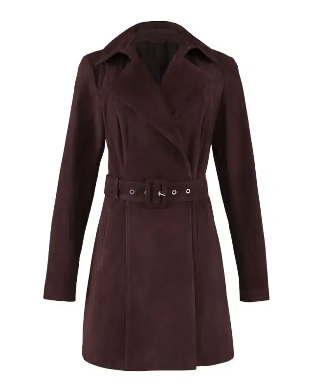 Gorski Metis Suede Belted Trench Coat