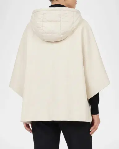 Gorski Cashmere And Wool Hooded Poncho | Thumbnail 3
