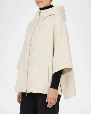 Gorski Cashmere And Wool Hooded Poncho | Thumbnail 4