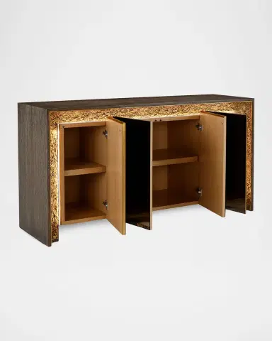 John-Richard Collection Coloma 4-Door Lighted Credenza | Thumbnail 2