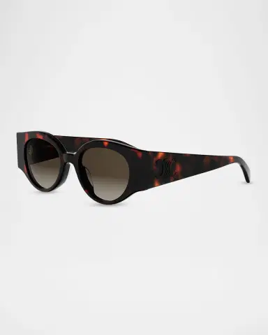 Celine Triomphe Stamp 51mm Round Sunglasses | Thumbnail 2 Celine Triomphe Stamp 51mm Round Sunglasses | Thumbnail 2