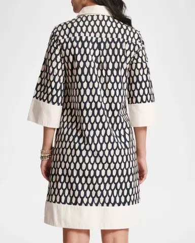 Frances Valentine Tracey Loop-Print Cotton Mini Dress | Thumbnail 2