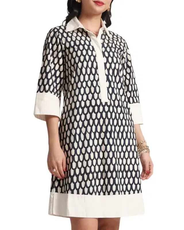 Tracey Loop-Print Cotton Mini Dress Tracey Loop-Print Cotton Mini Dress